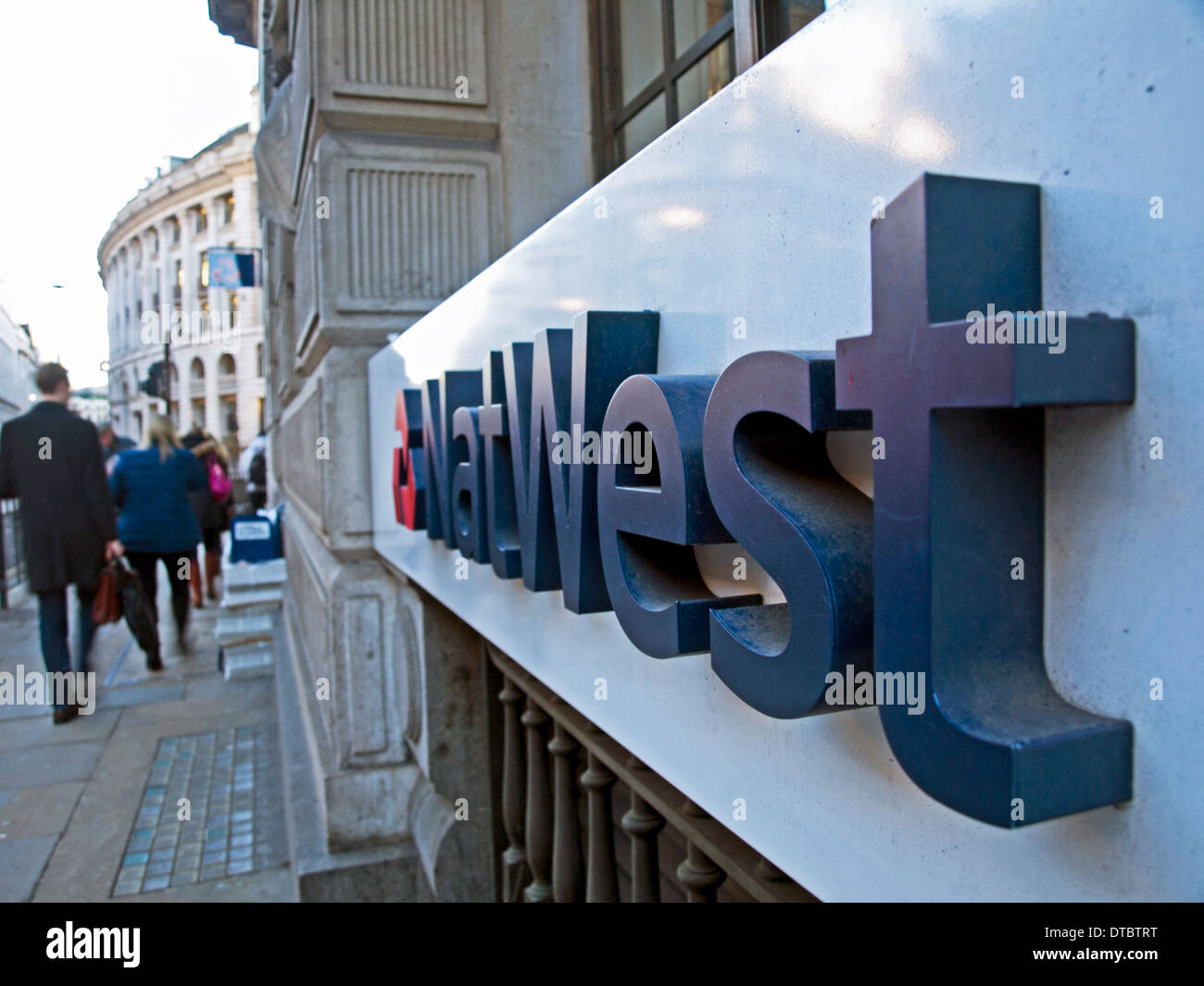 NatWest Logo, City of London, London, England, Vereinigtes Königreich Stockfoto