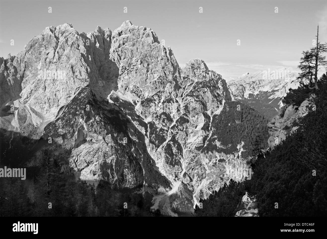 Julischen Alpen - Prisojnik Peak von Osten Stockfoto