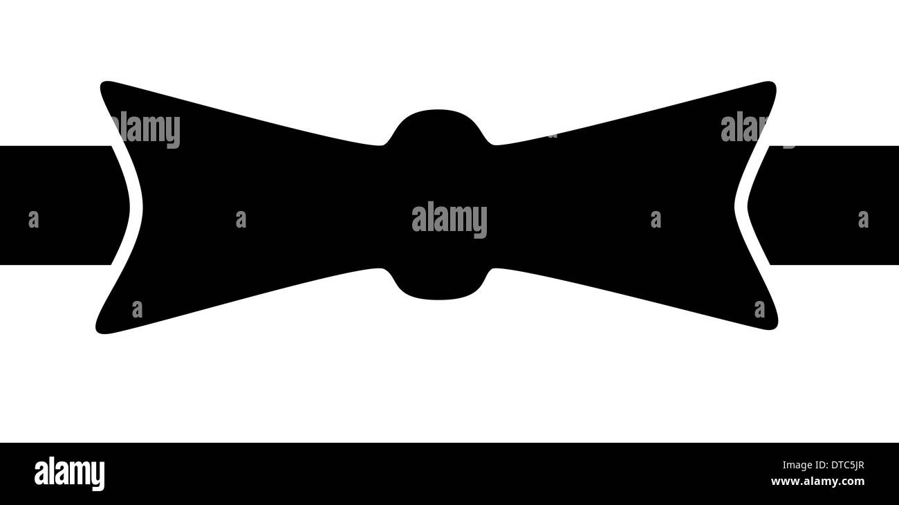 Eine schwarze Schleife, getönt mit weiß auf schwarzem Hintergrund. Stockfoto