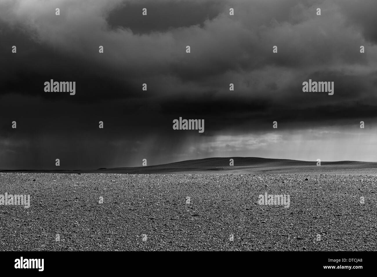 Wetterveränderungen auf dem Weg zum Sprengisandur, Hochland Island Stockfoto