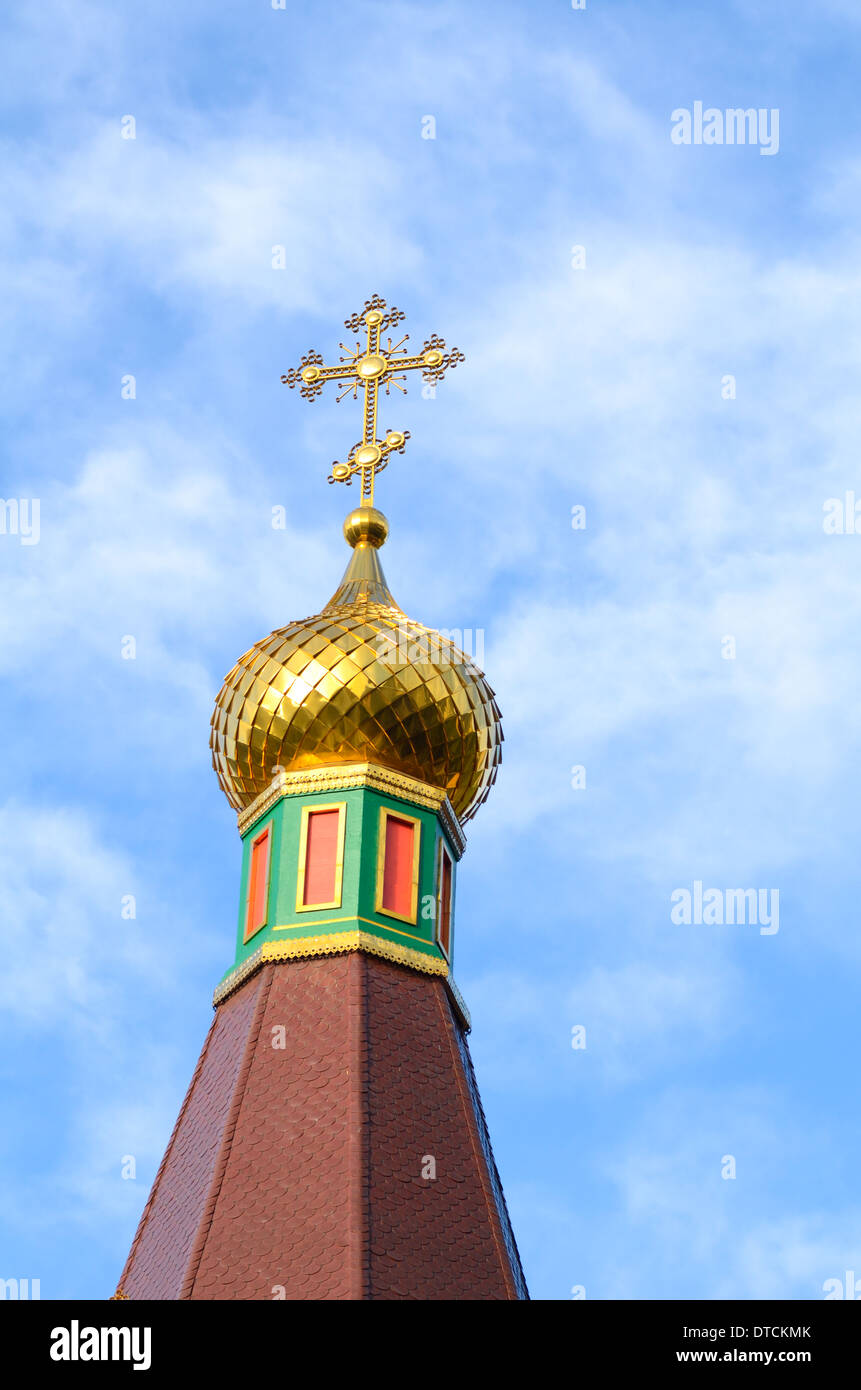 Details zu nehmen, eine orthodoxe Kirche Kuppel Stockfoto