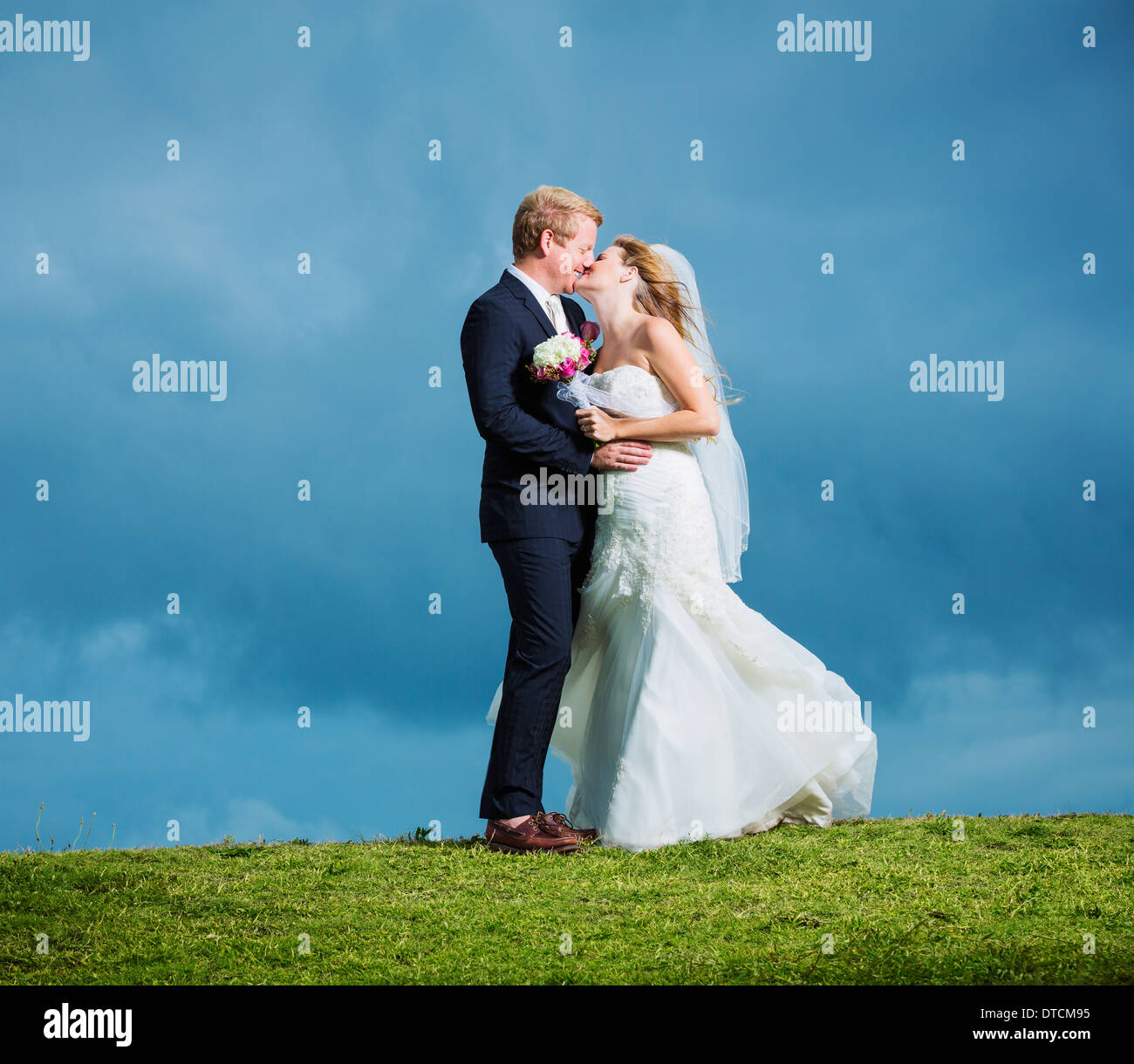 Hochzeit, glückliches Paar in Liebe Stockfoto