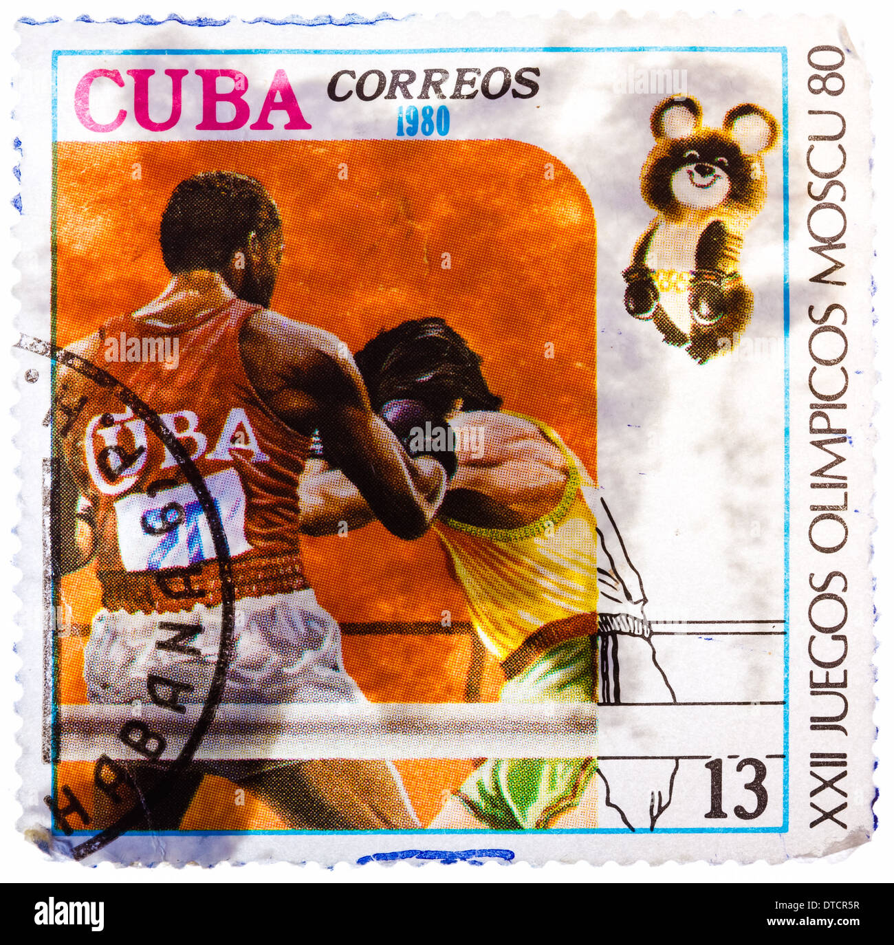 Stempel gedruckt in Kuba, Olympische Spiele in Moskau (1980) gewidmet