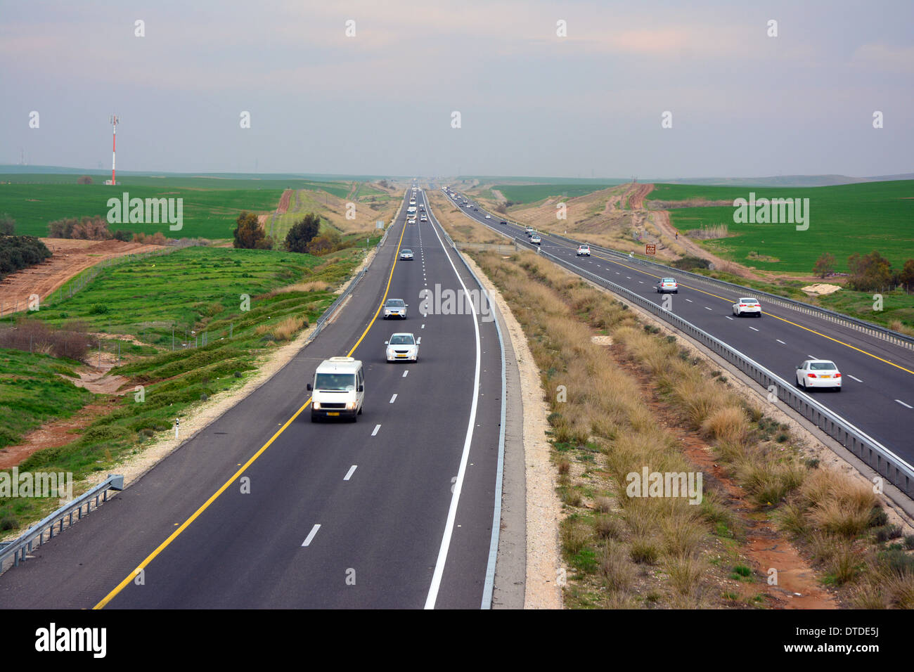 Autobahn 6, Mautstraße, Israel, Stockfoto