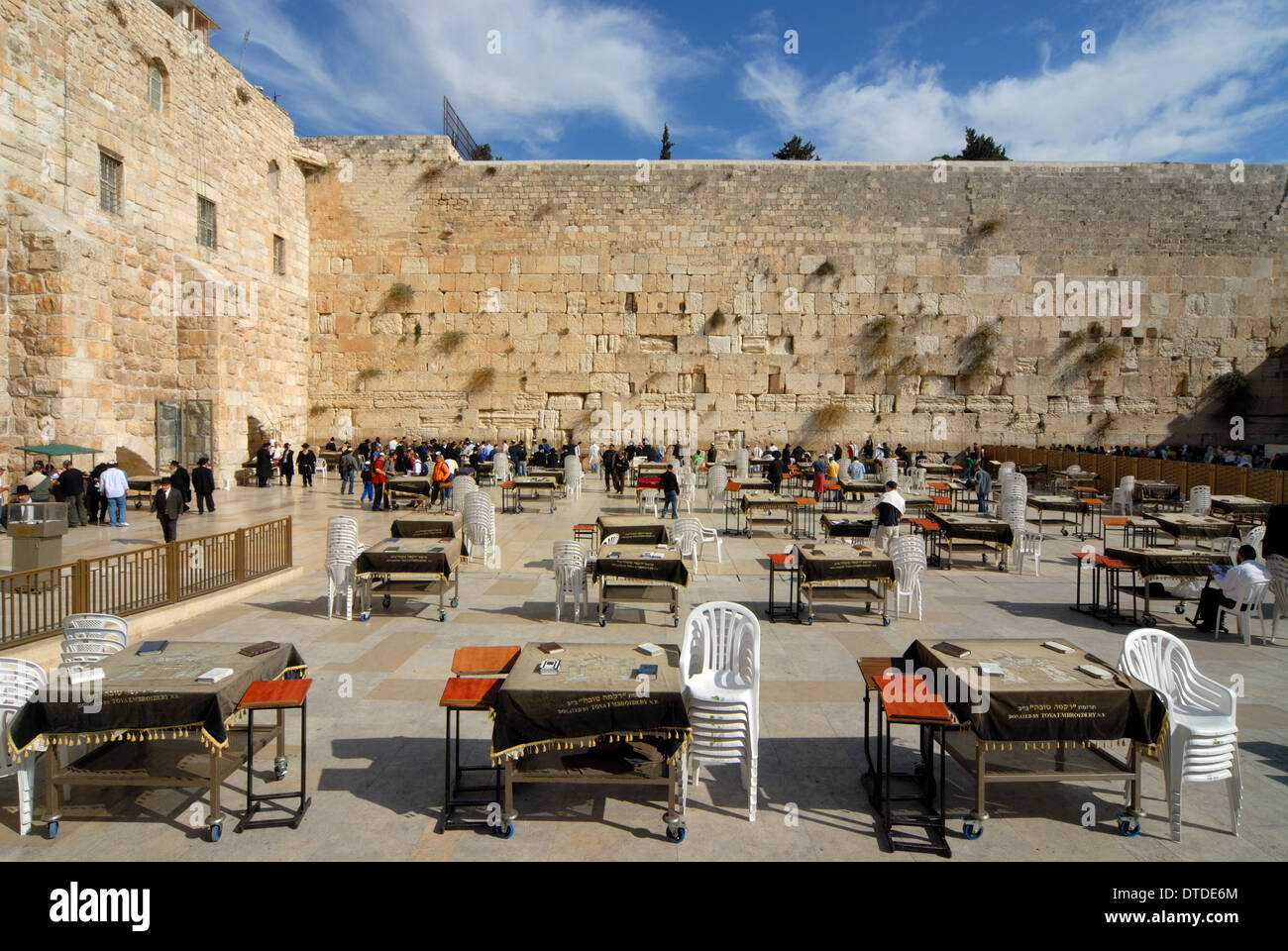 Über Wand, Jerusalem, Israel Stockfoto