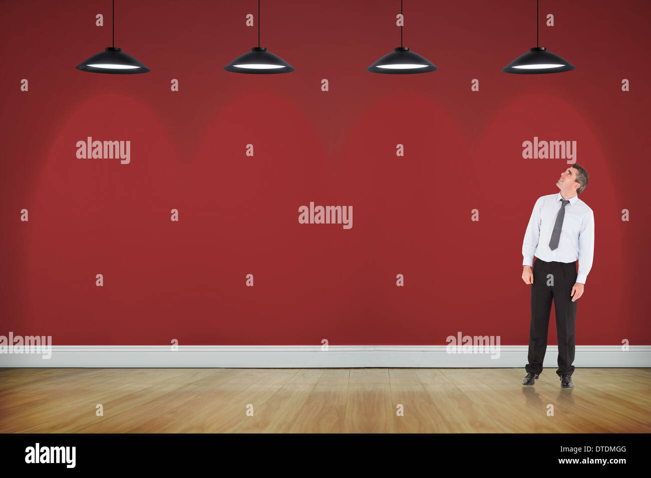 Zusammengesetztes Bild des Kaufmanns nachschlagen Stockfoto