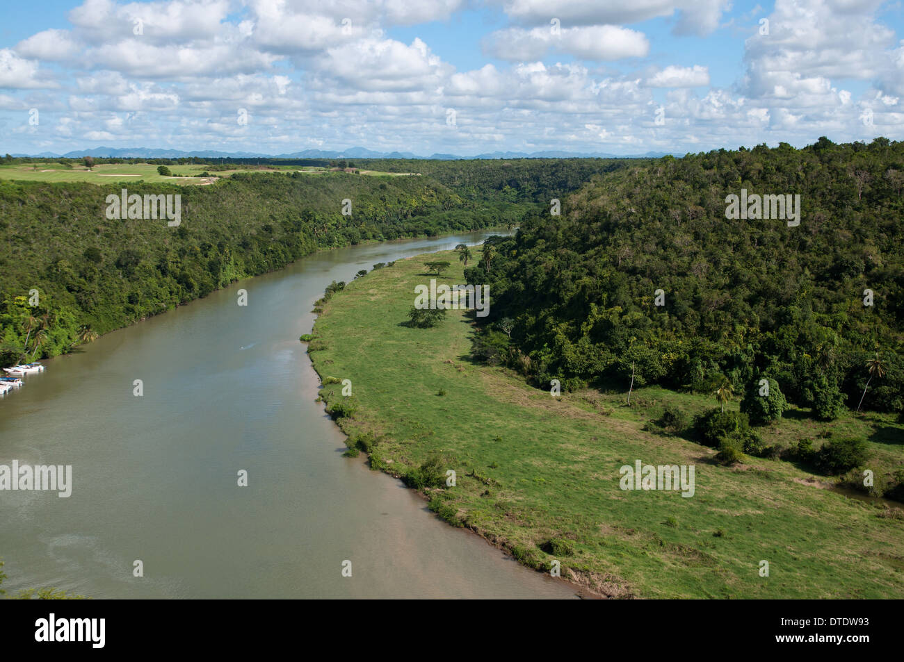 Chavon Fluss. Republica Dominicana Stockfoto