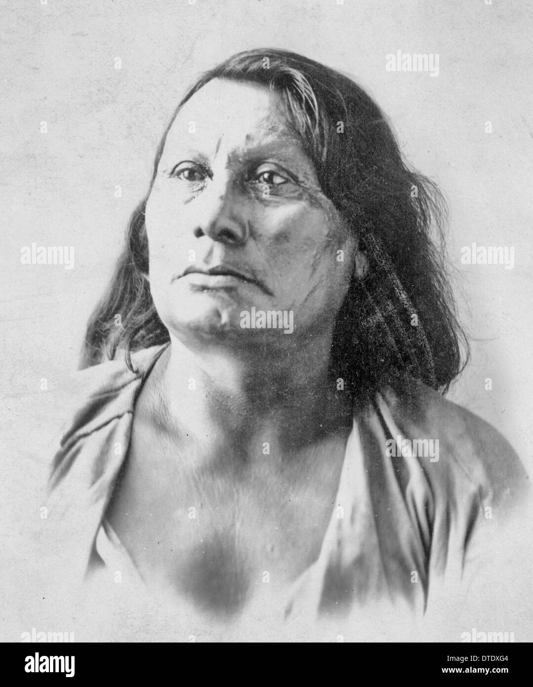 Gall, Hunkpapa Häuptling, Kopf und Schultern Porträt, leicht nach links, ca. 1896 Stockfoto