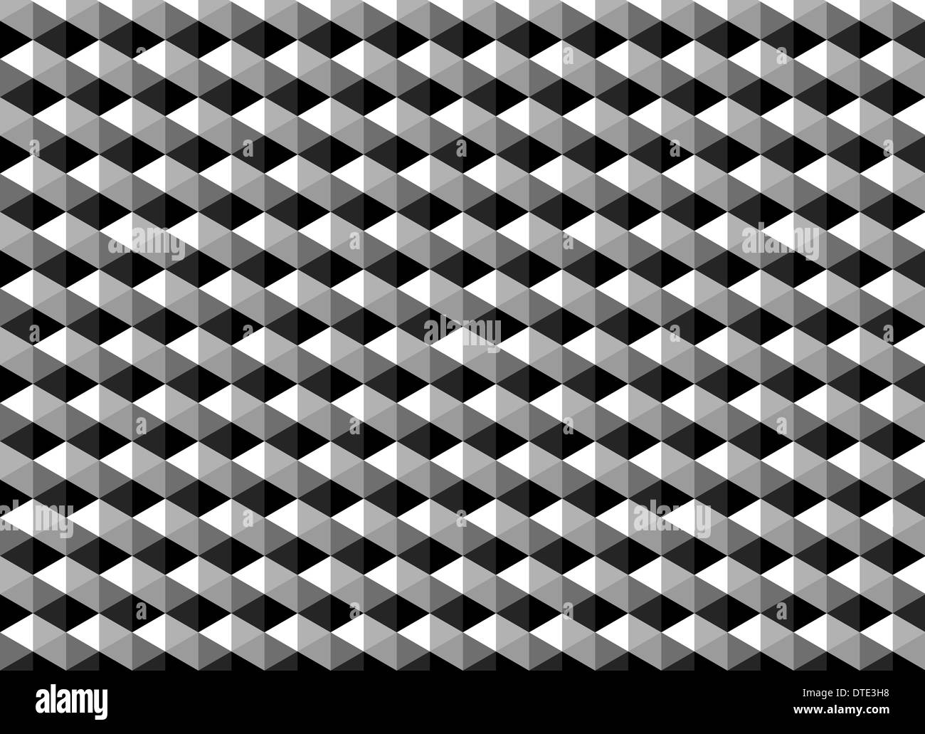 Abstrakte monochrome geometrische Muster als Hintergrund Stockfoto