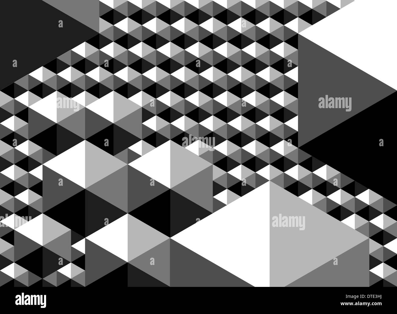 Abstrakte monochrome geometrische Muster als Hintergrund Stockfoto