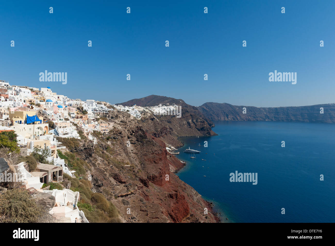 Caldera von Santorin Griechenland Stockfoto