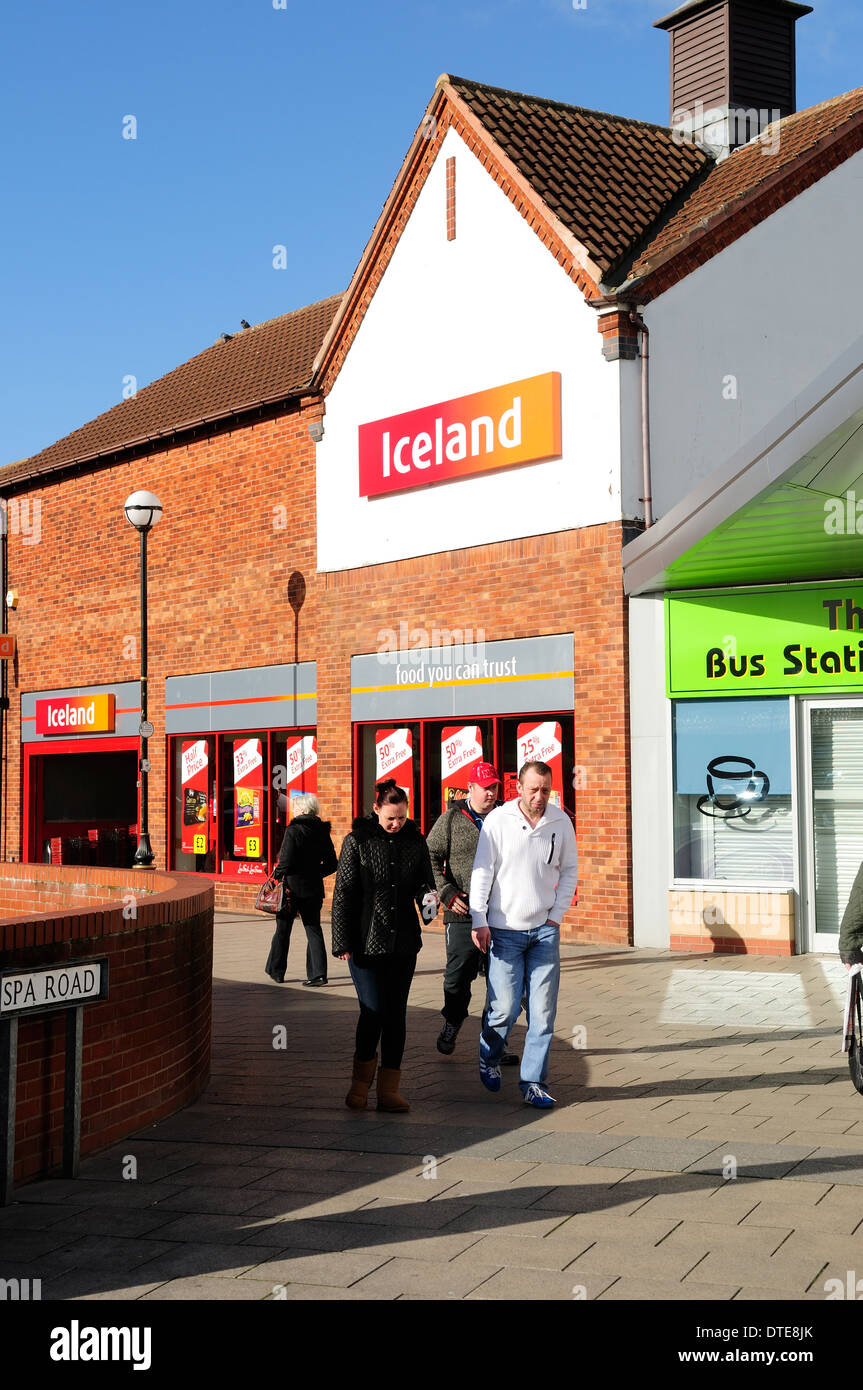 Island eingefroren Reformhäuser, Retford, Nottingham, UK. Stockfoto