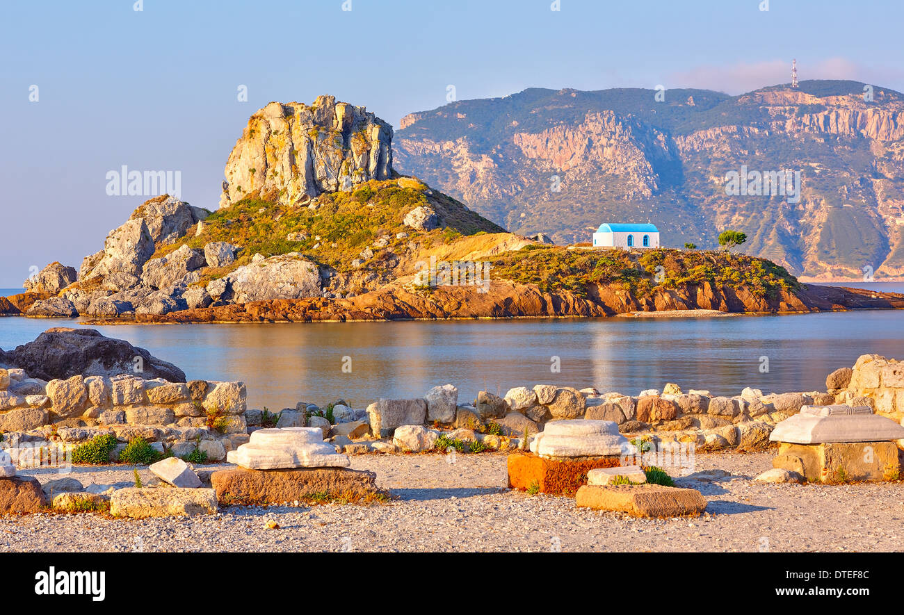 Kleine Insel Kastri in der Nähe von Kos, Griechenland Stockfoto