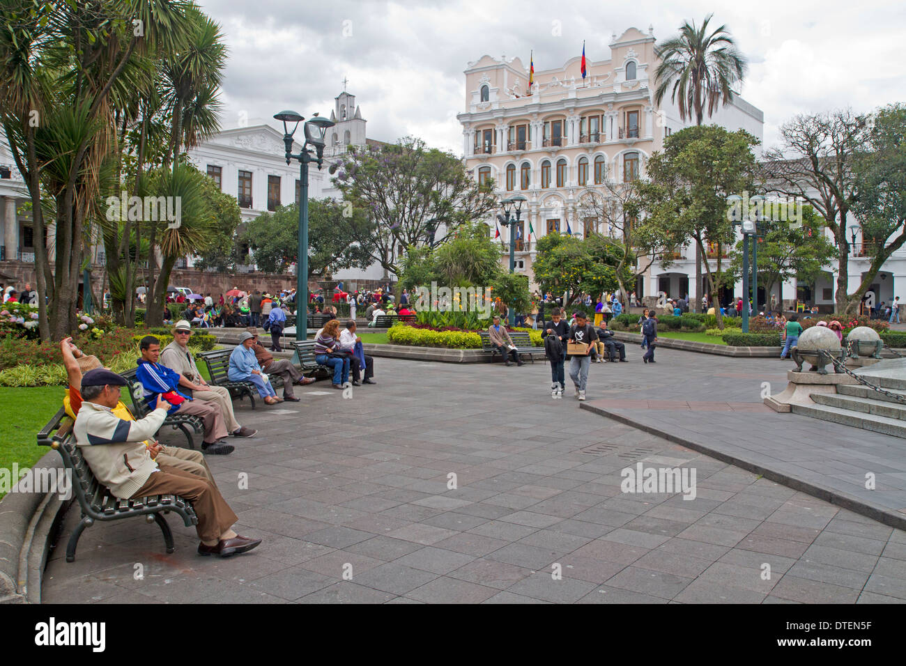 Plaza Grande, das Herzstück des Weltkulturerbe zählenden Altstadt Quitos Stockfoto