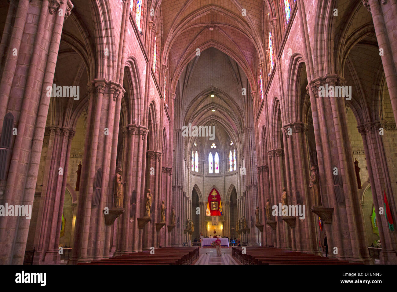 Basilika del Voto Nacional in Quito Stockfoto