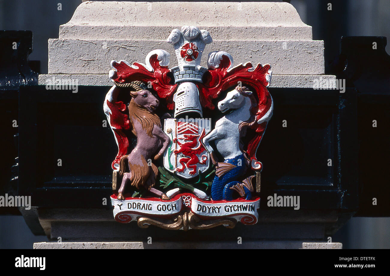 Wappen Von Cardiff City Hall Emblem Schild Stockfotografie Alamy