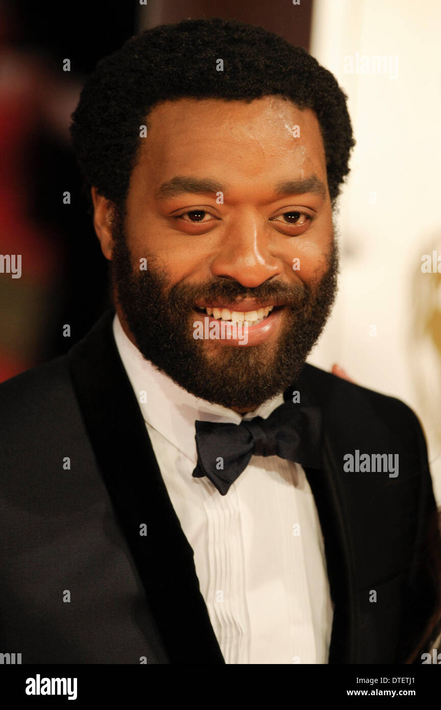 London, UK, 16.02.2014: roter Teppich Ankünfte an der EE British Academy Film Awards. Personen im Bild: Chiwetel Ejiofor. Bild von Julie Edwards Stockfoto