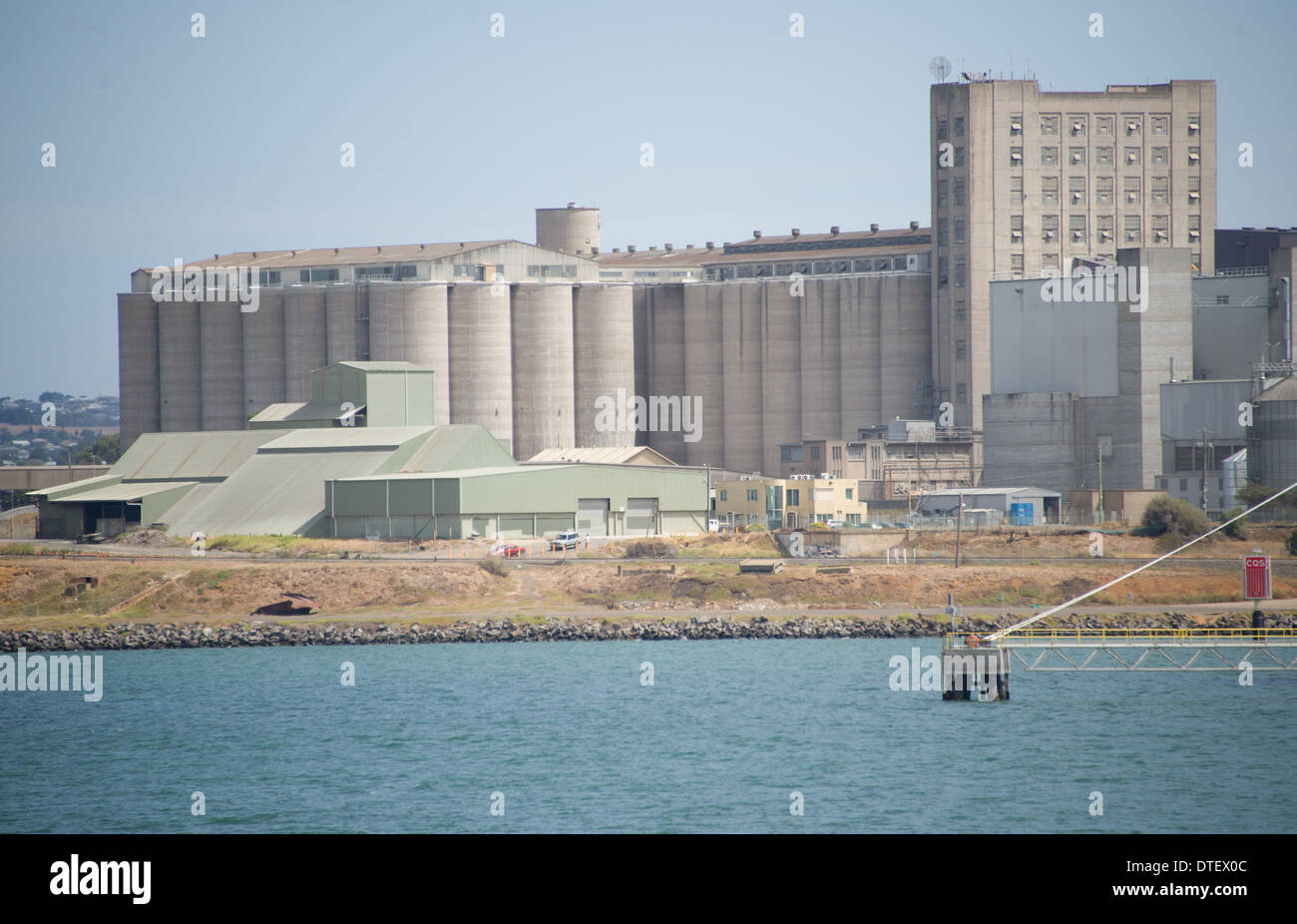 Öl-Raffinerie Shell North Shore Geelong Victoria Australien petrochemische Industrie. Stockfoto