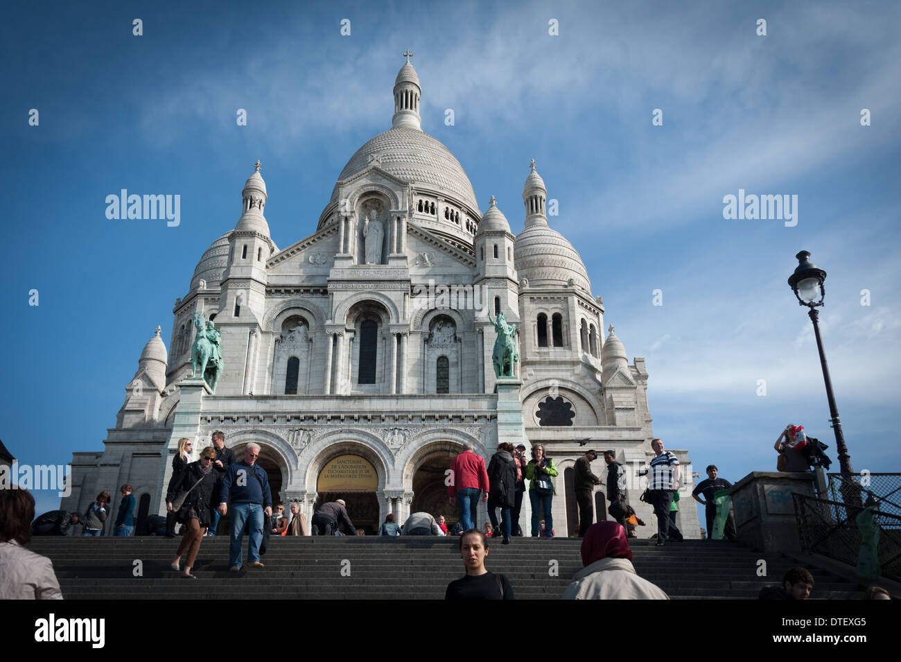 Die Basilika Sacré-Coeur auf dem Butte Montmartre, Paris Stockfoto