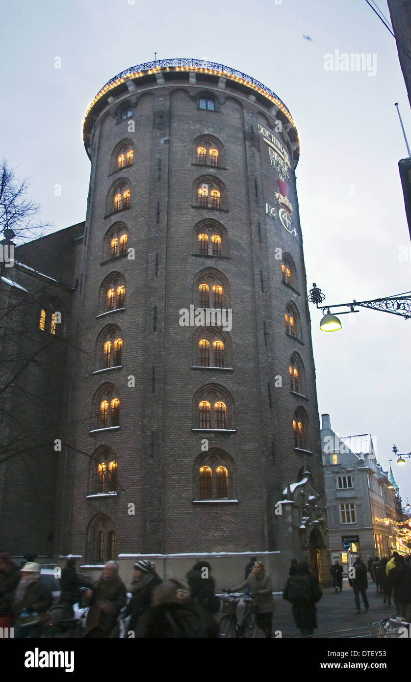 Rundetaarn Turm, Kopenhagen Stockfoto