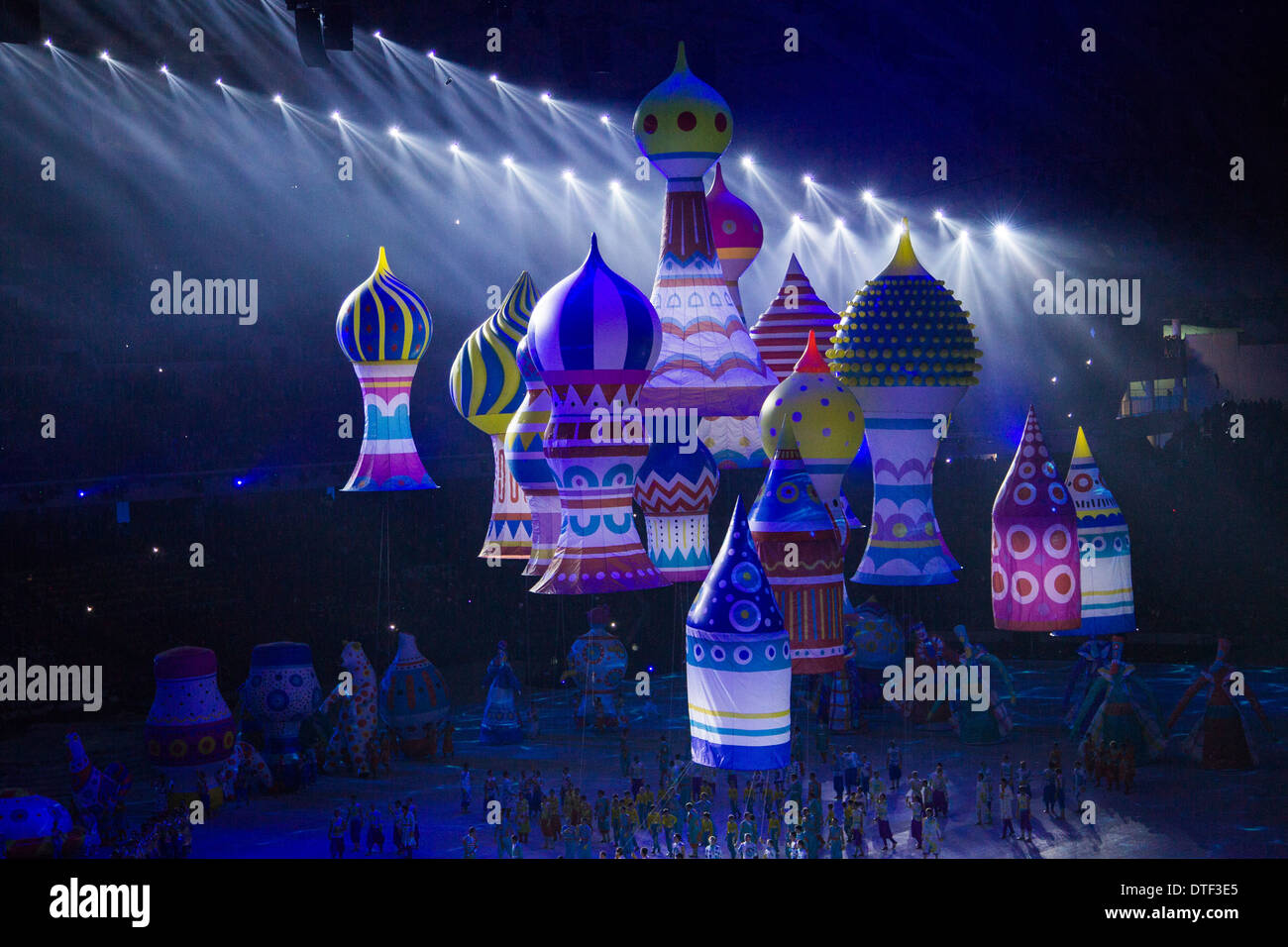 Eröffnungsfeier in der Olympischen Winterspiele Sotschi 2014 Stockfoto