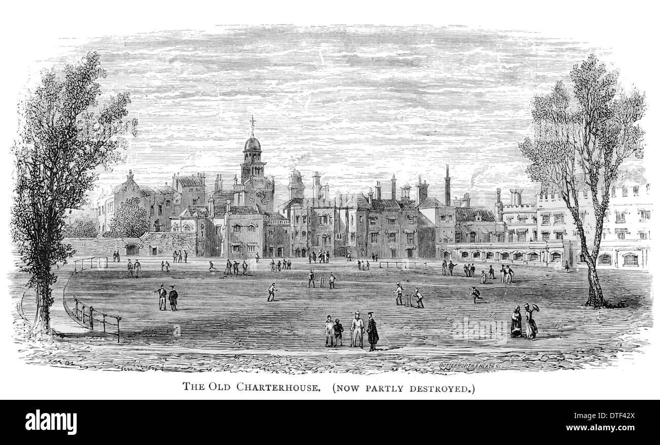 Die alte Kartause Smithfield zerstört nun teilweise um 1890 Stockfoto