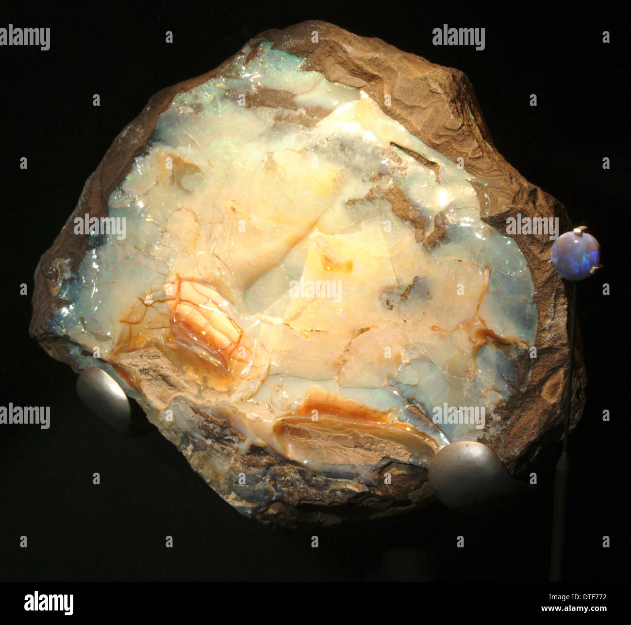 Kostbarer Opal in Ironside Knötchen Stockfoto