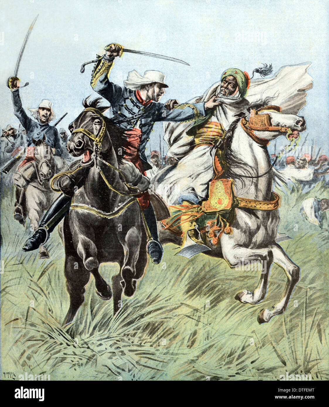 Erfassung von Samory Touré oder Passatwindes Ture African Kriegshäuptling & Gründer des Imperiums Wassoulou (1878-98) von französischen Truppen 1898 Stockfoto