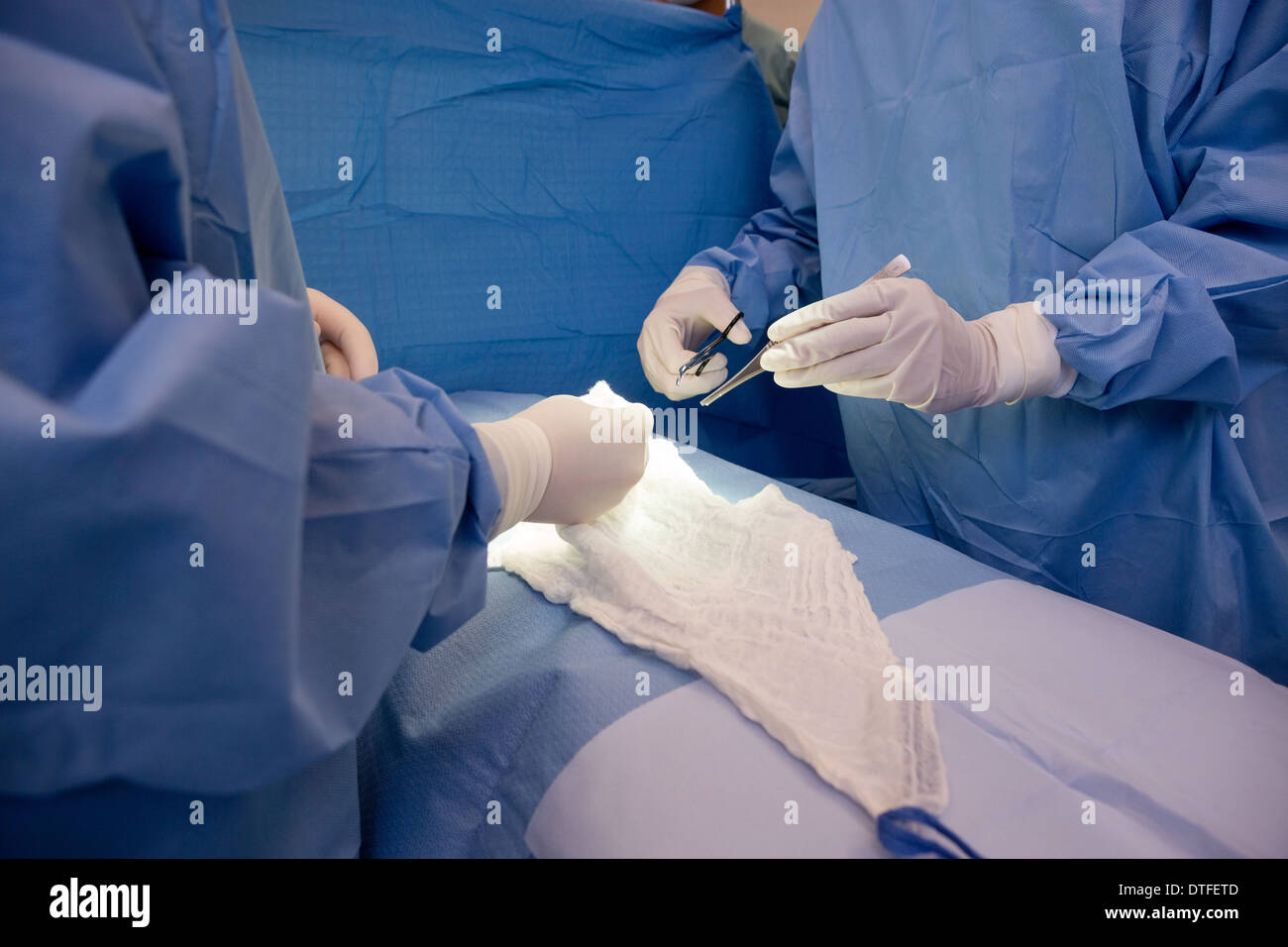 Chirurgen operative Patienten Stockfoto