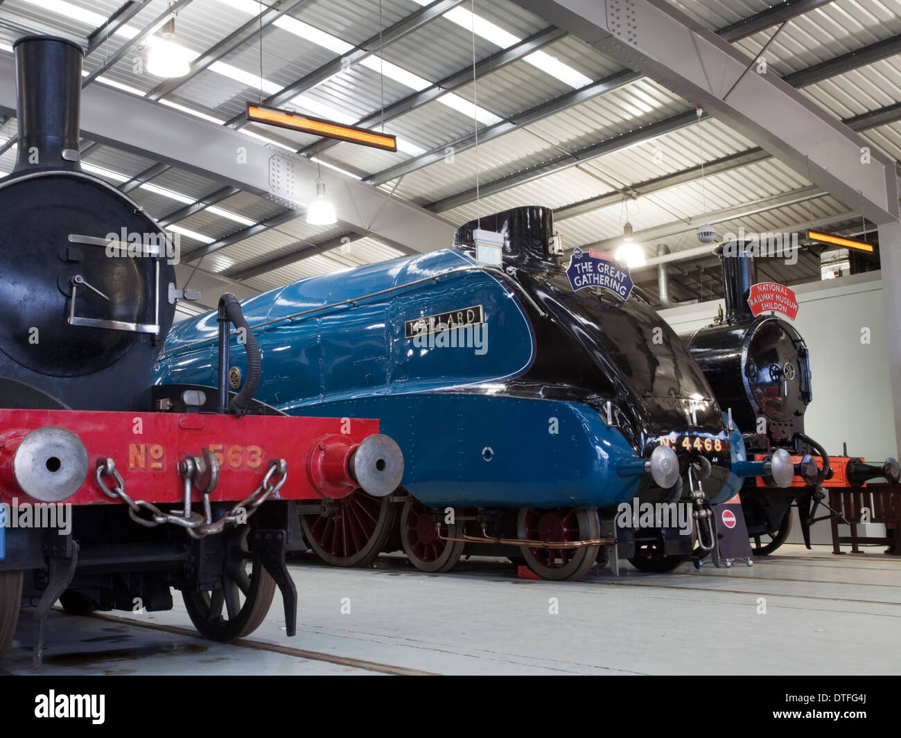 Die Klasse A4 "Mallard" Dampflok, unter anderem im National Railway Museum, Shildon Stockfoto