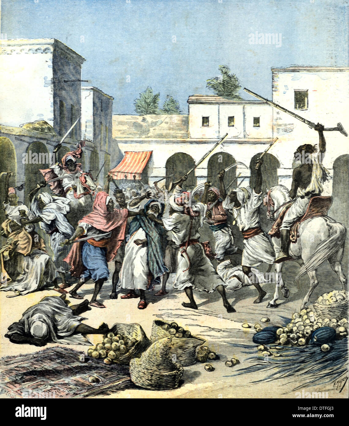 Revolte oder Aufstand in Marokko 1891 Stockfoto