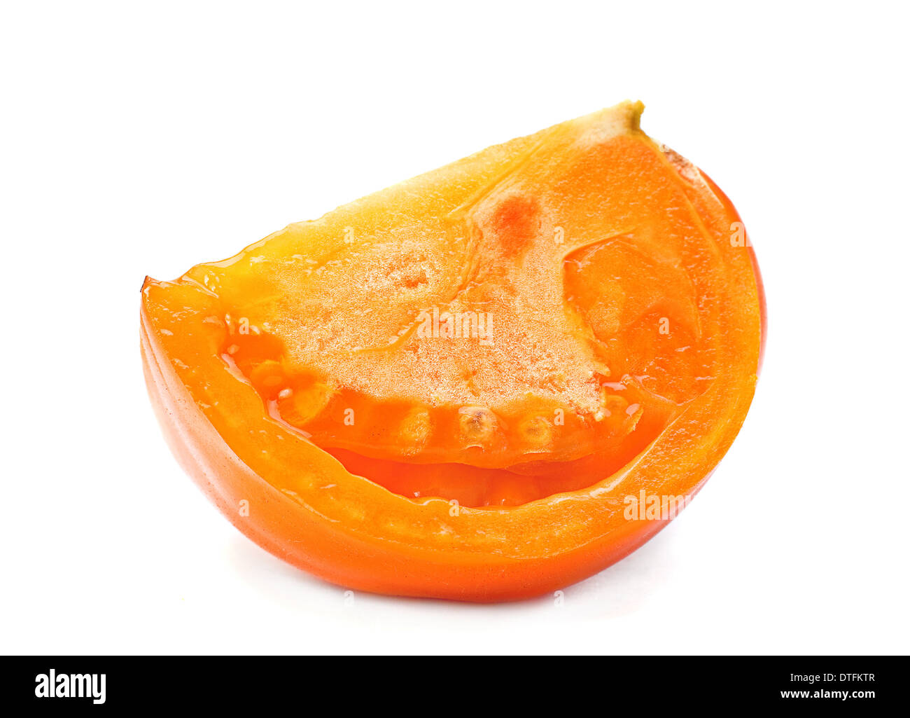 Gelbe große Tomaten auf Whote Hintergrund isoliert Stockfoto