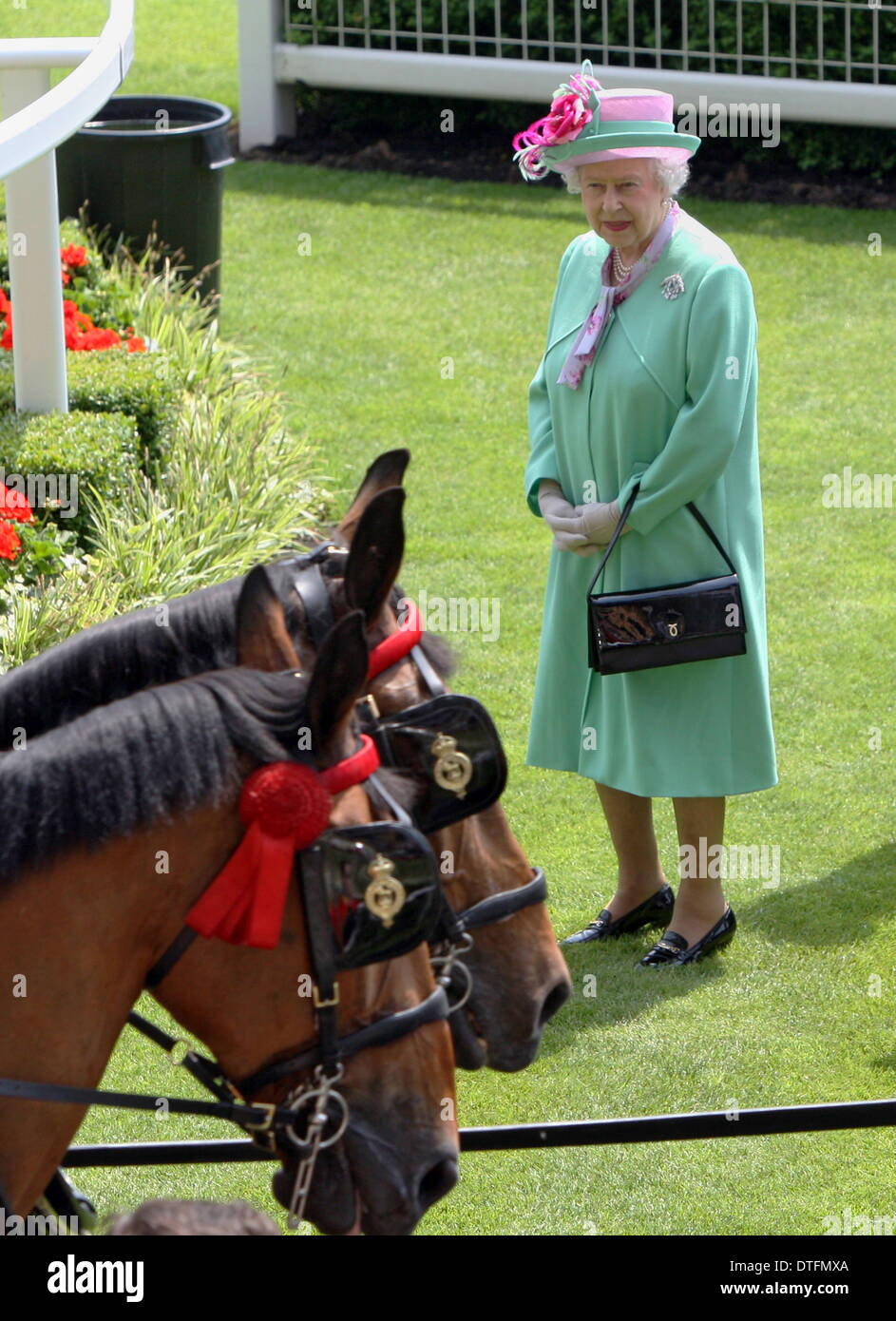 Ascot, Großbritannien, Königin Elizabeth II, Königin von Großbritannien und Nordirland Stockfoto