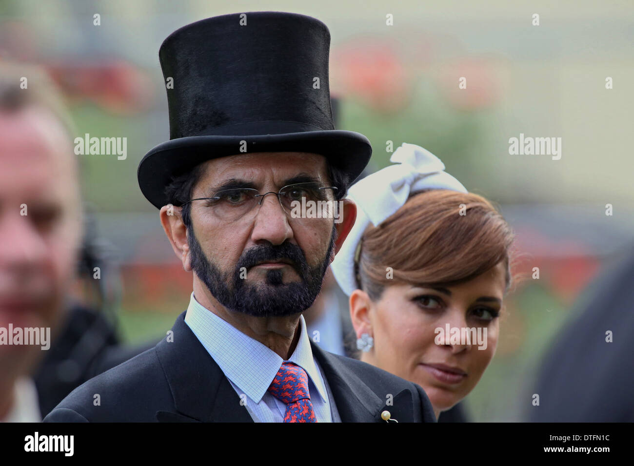 Ascot, Großbritannien, Scheich Mohammed bin Rashid al Maktoum, Leiter der Dubai und Prinzessin Haya Bint Al Hussein Stockfoto