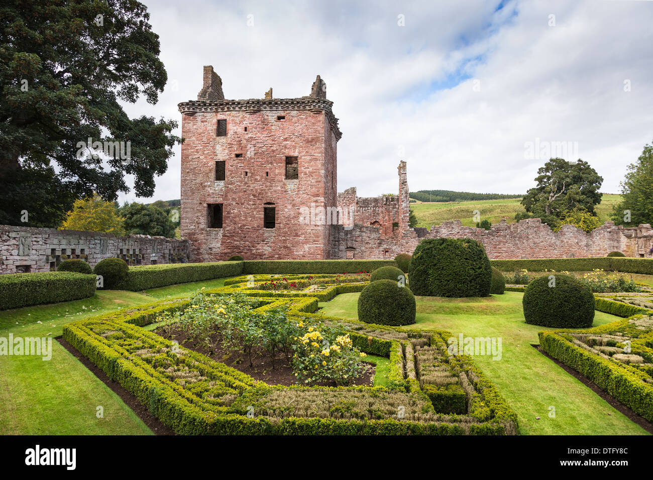 Ummauerten Garten & Edzell Castle in Angus, Schottland. Stockfoto