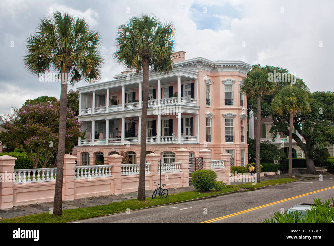 Historische Villen in Charleston, South Carolina Stockfoto