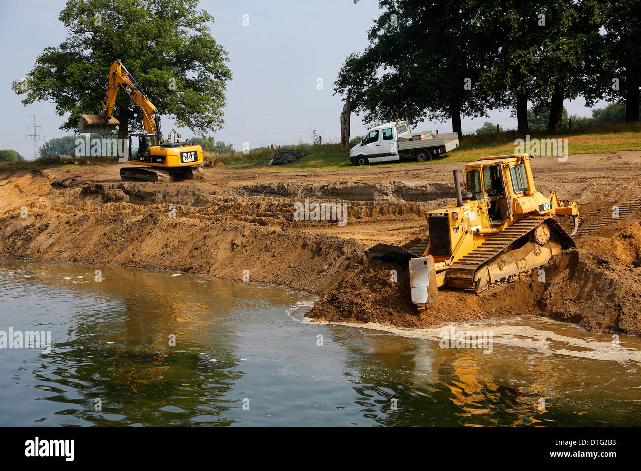 Haltern am See, Deutschland, Renaturierung der Lippe Stockfoto