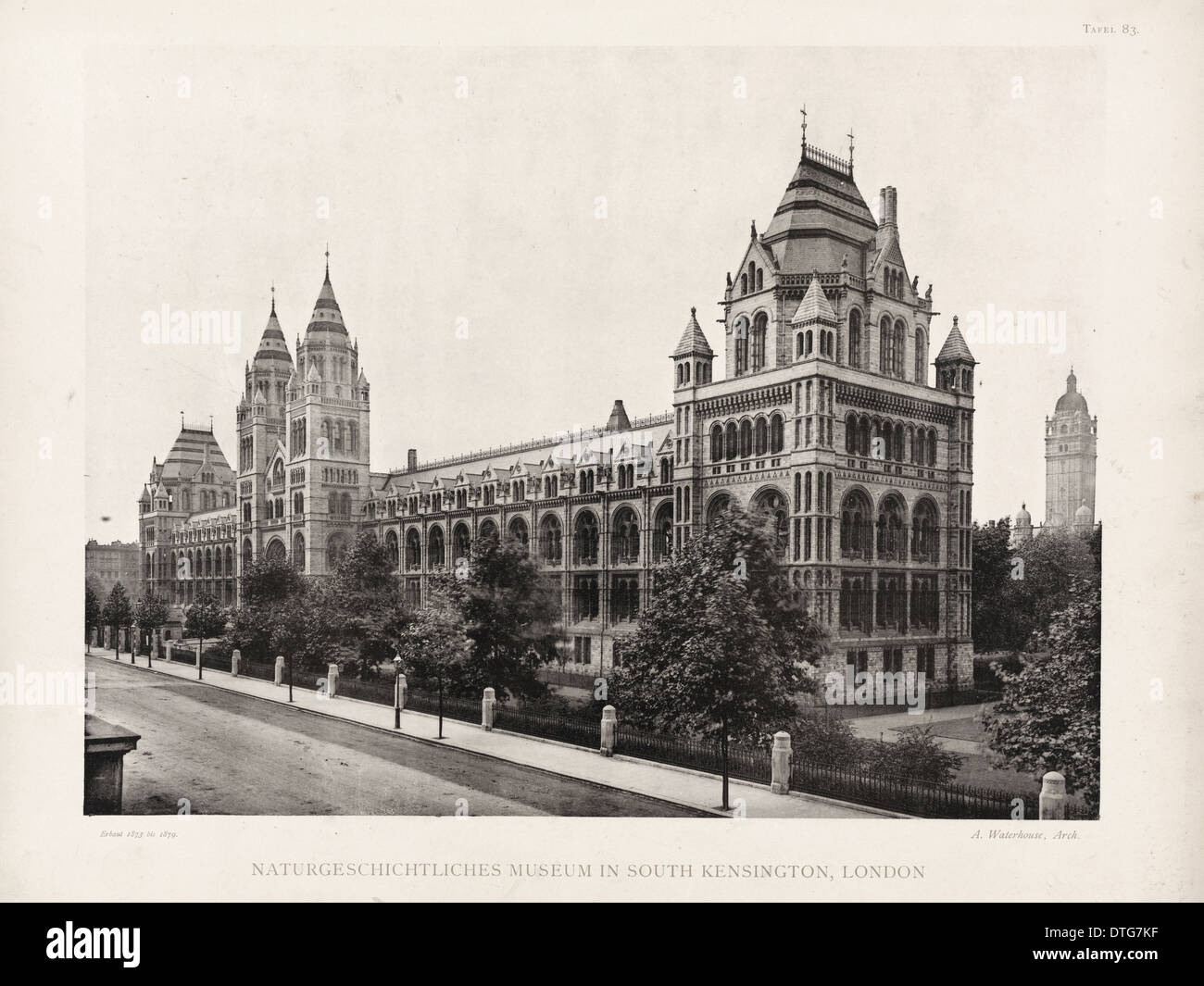 Natural History Museum, London. August 1902 Stockfoto