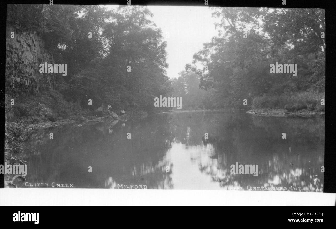 Die Kurve am Clifty Creek - Milford n.d. Stockfoto