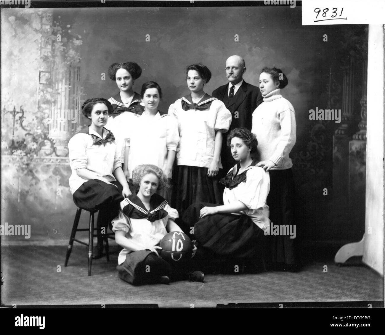 Basketball-Team Miami Frauen 1910 Stockfoto