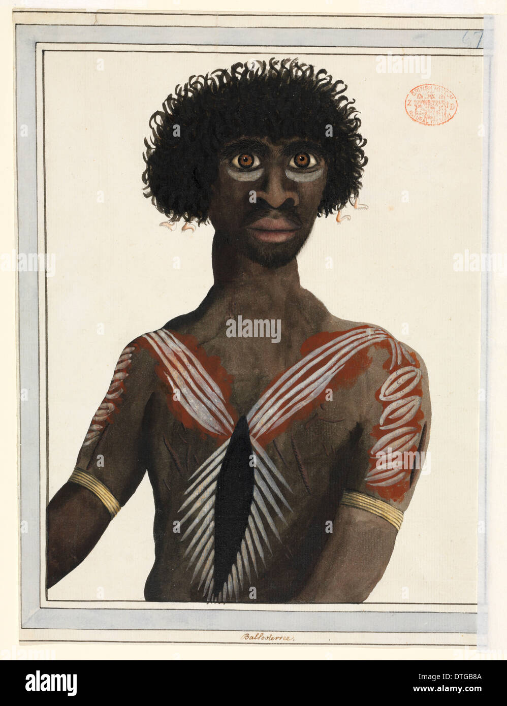 Porträt eines Aborigine-Mannes namens Balloderree Stockfoto