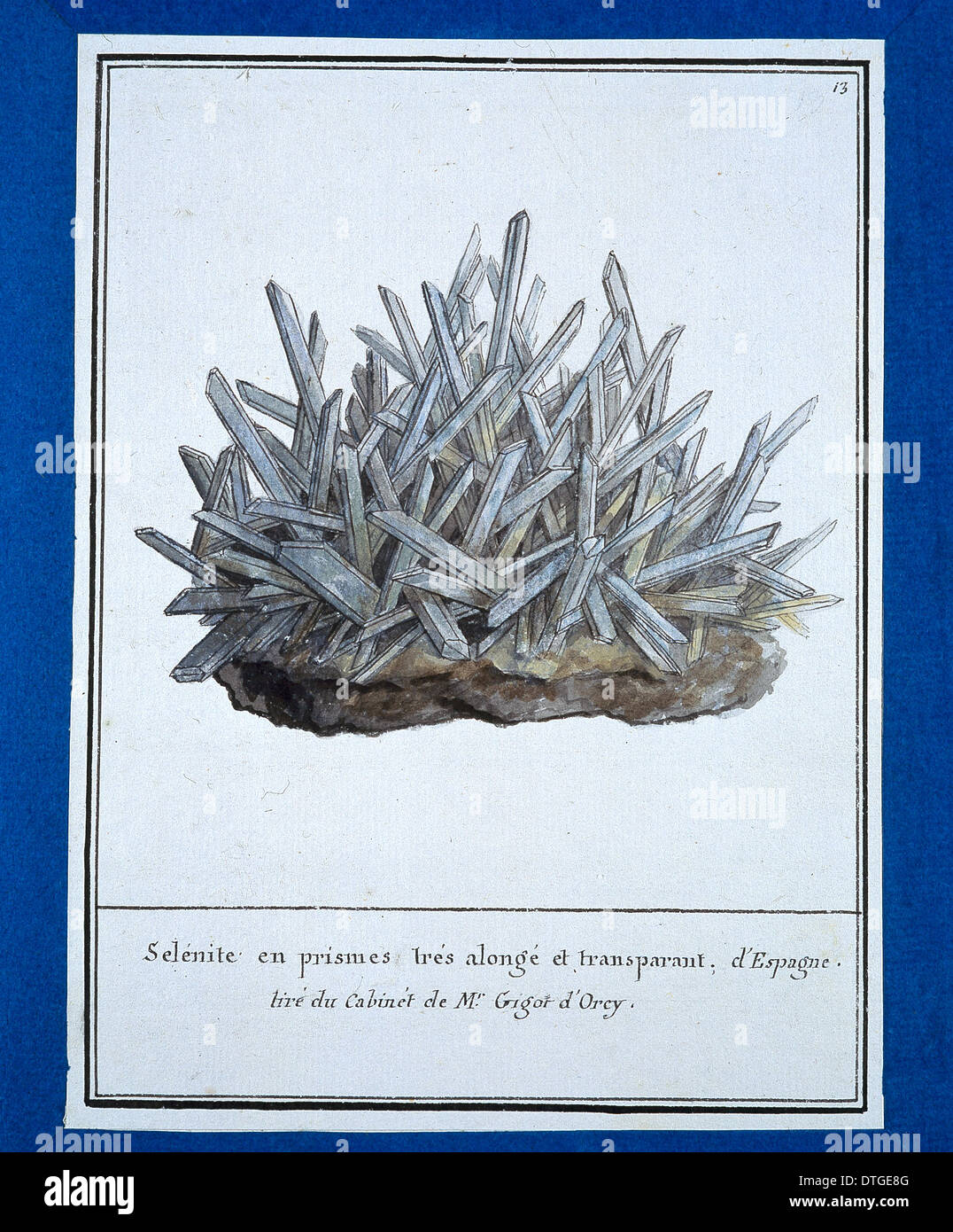 Platte 13 von Mineralogie Volume 1 (1790) von Swebach Desfontaines Stockfoto