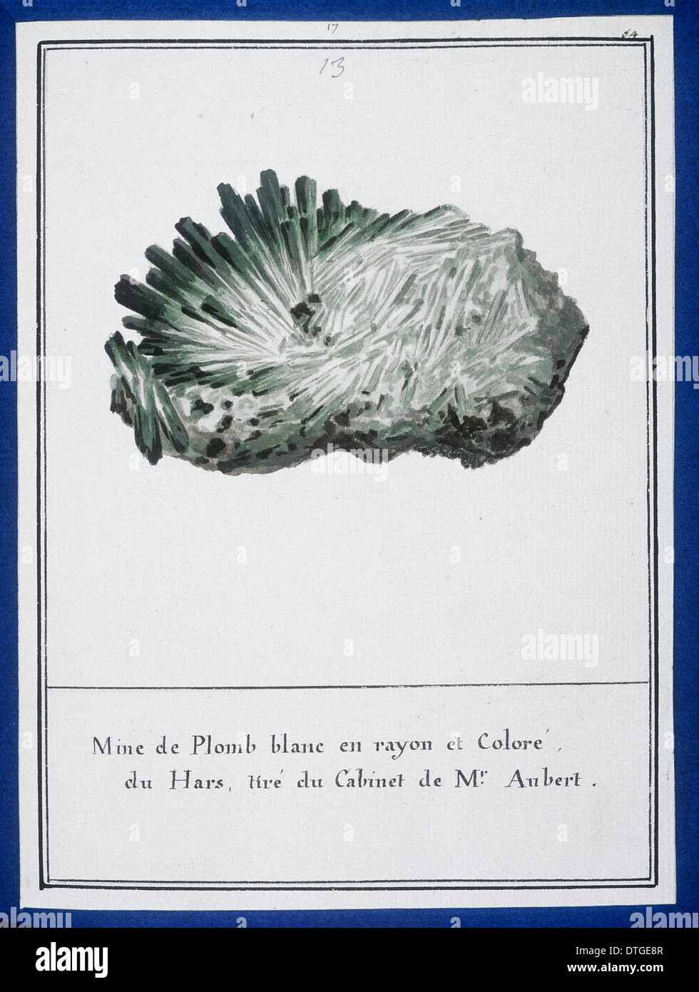Platte 13 von Mineralogie von Swebach Desfontaines Stockfoto