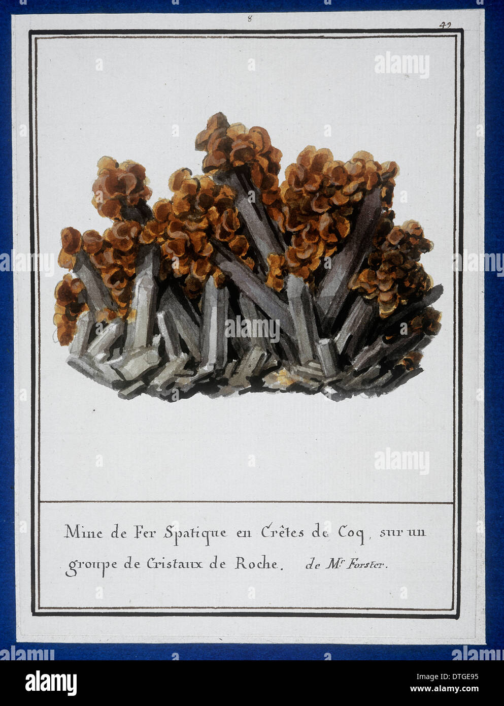 Platte 8 von Mineralogie von Swebach Desfontaines Stockfoto