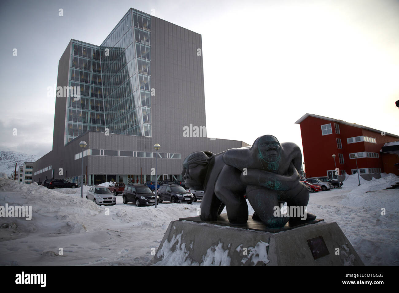 Das finanzielle Zentrum Nuuk. Grönland Stockfoto