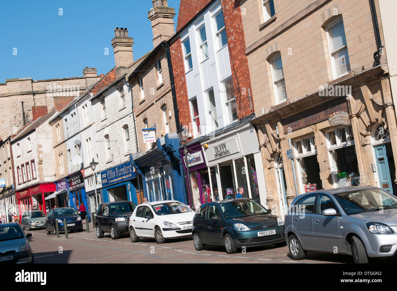 Church Street in Mansfield, Nottinghamshire, England UK Stockfoto