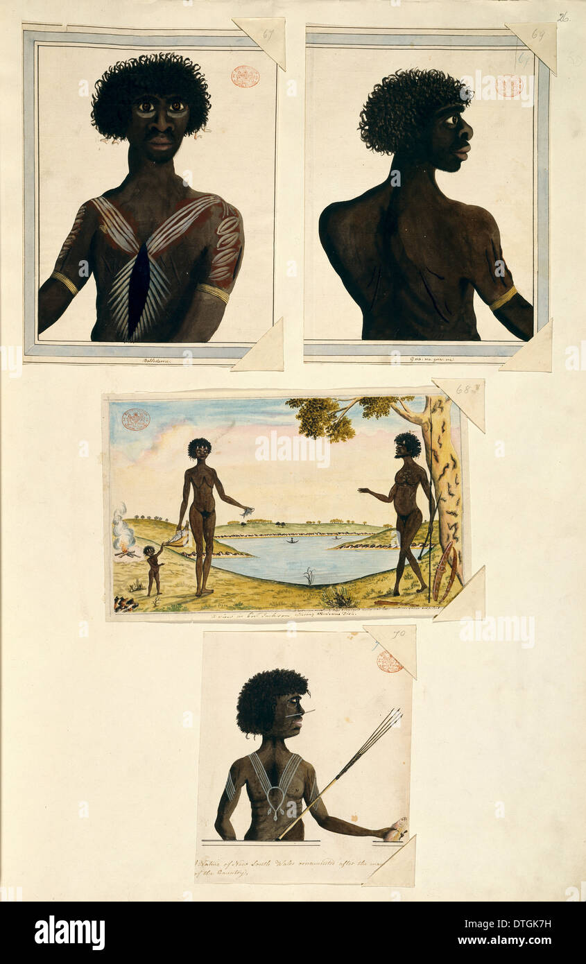 Watling Sammlung 58-61: Eingeborenen von New South Wales, Australien Stockfoto