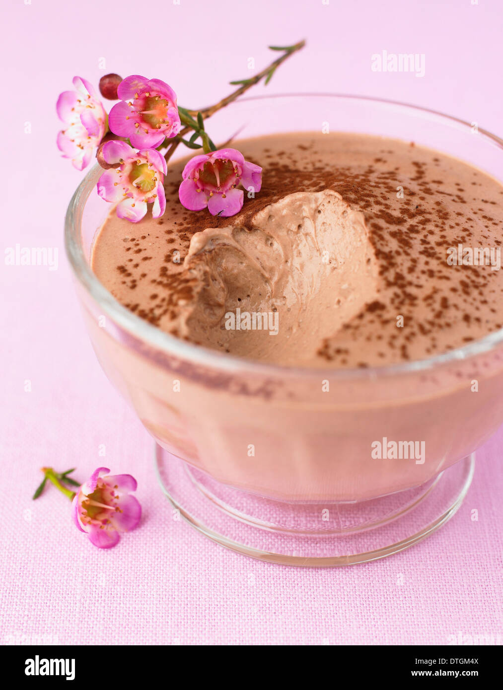 Vollmilch-Schokolade-mousse Stockfoto