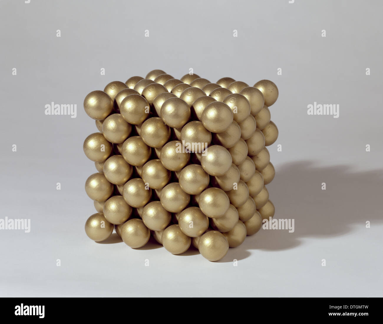 Atomare Struktur von gold Stockfoto