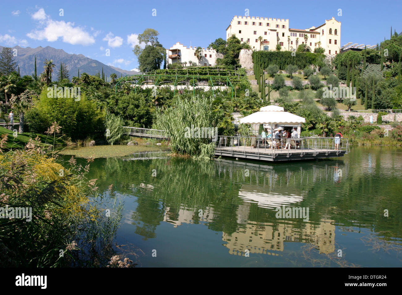 Die Gärten von Schloss Trauttmansdorff Meran Italien Stockfoto